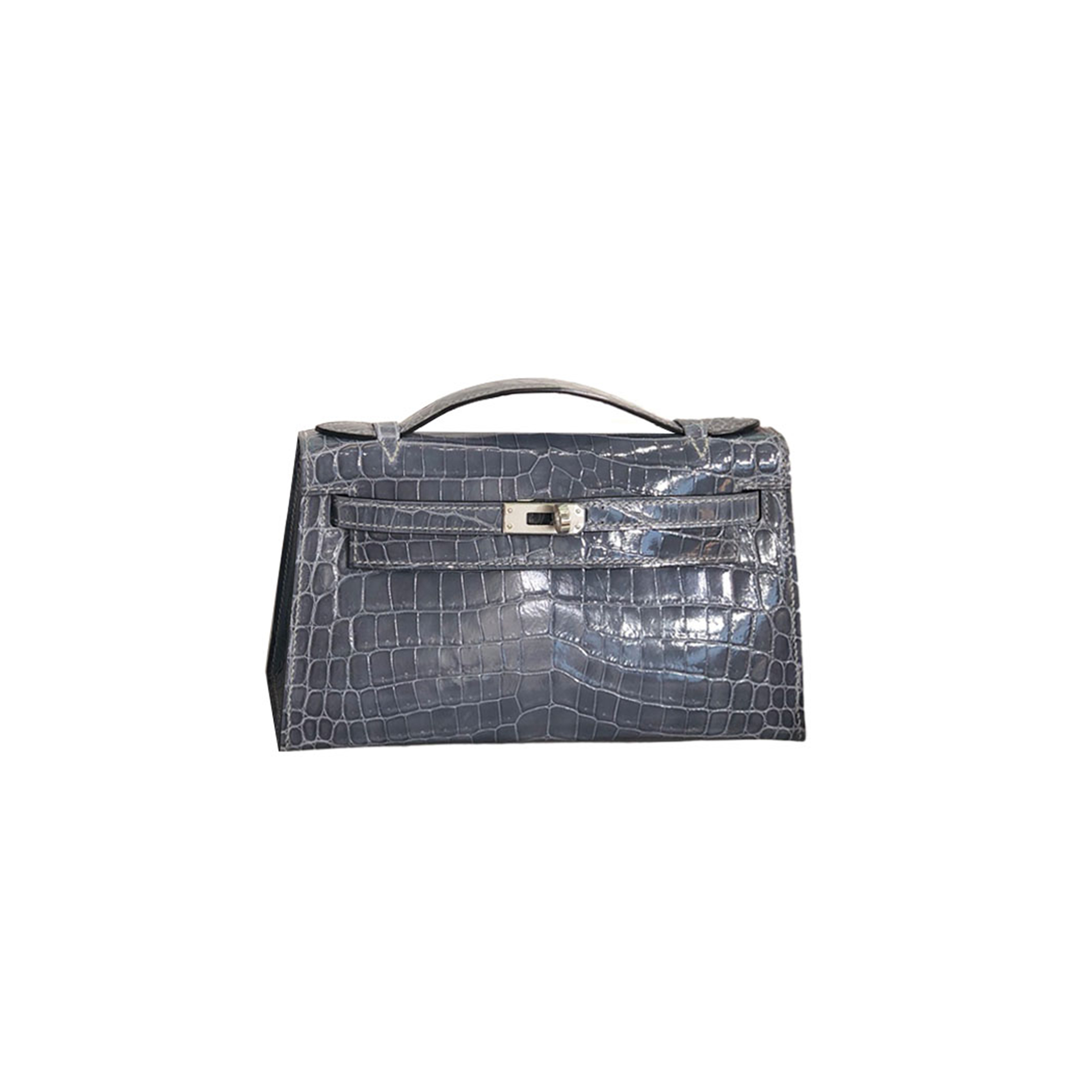 H**mes master mini kelly pochette crocodile (22*14*7cm)